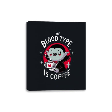 Coffee Vampire - Canvas Wraps Canvas Wraps RIPT Apparel 8x10 / Black