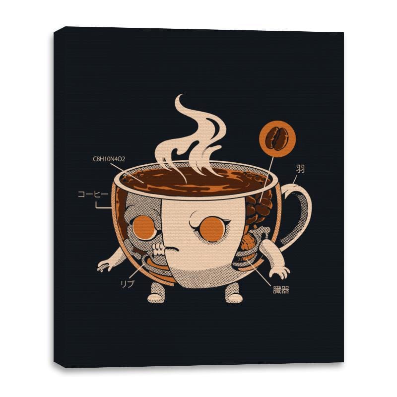 Coffeezilla X-ray - Canvas Wraps Canvas Wraps RIPT Apparel 16x20 / Black