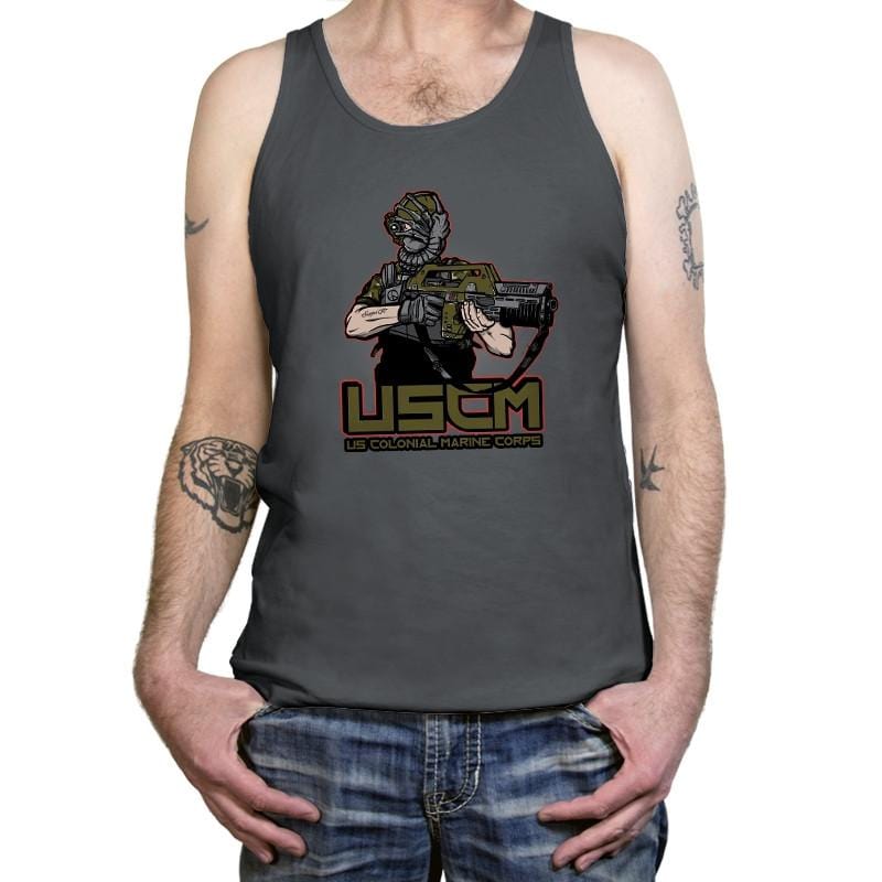 Colonial Facehugger - Tanktop Tanktop RIPT Apparel X-Small / Asphalt