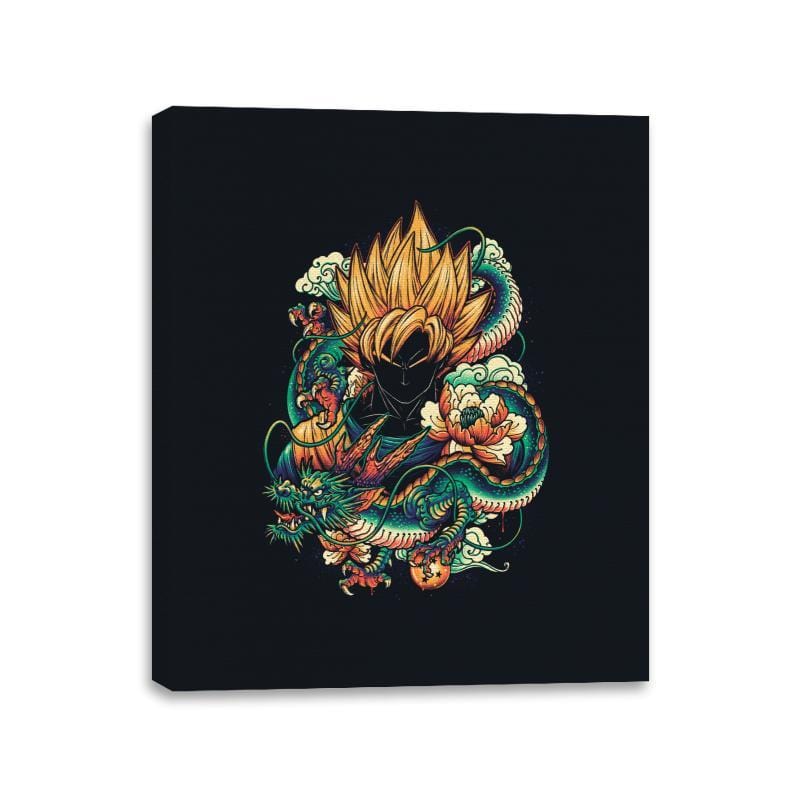 Colorful Dragon - Best Seller - Canvas Wraps Canvas Wraps RIPT Apparel 11x14 / Black