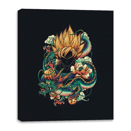 Colorful Dragon - Best Seller - Canvas Wraps Canvas Wraps RIPT Apparel 16x20 / Black