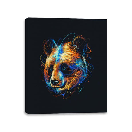 Colorful Panda - Canvas Wraps Canvas Wraps RIPT Apparel 11x14 / Black