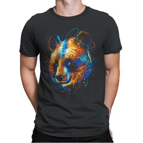 Colorful Panda - Mens Premium T-Shirts RIPT Apparel Small / Heavy Metal