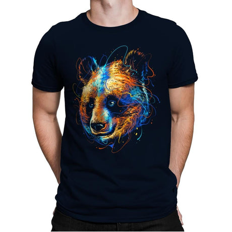 Colorful Panda - Mens Premium T-Shirts RIPT Apparel Small / Midnight Navy