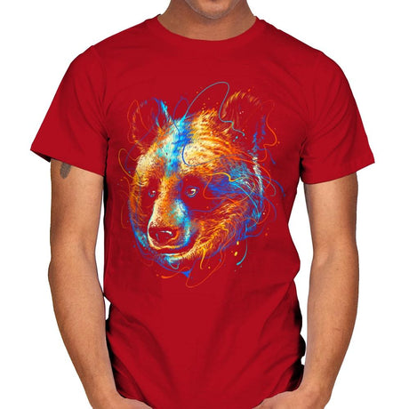 Colorful Panda - Mens T-Shirts RIPT Apparel Small / Red