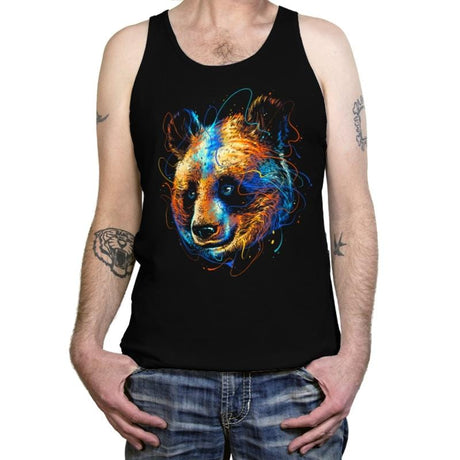 Colorful Panda - Tanktop Tanktop RIPT Apparel X-Small / Black