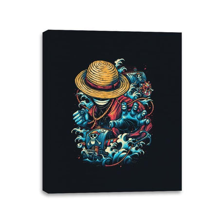 Colorful Pirate - Canvas Wraps Canvas Wraps RIPT Apparel 11x14 / Black