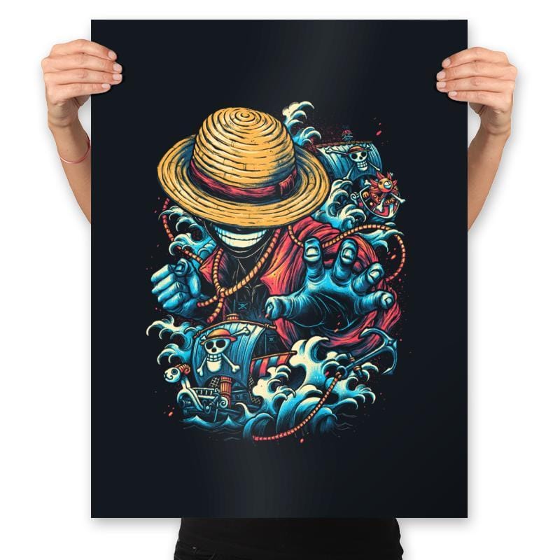 Colorful Pirate - Prints Posters RIPT Apparel 18x24 / Black