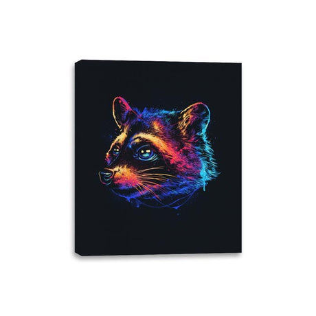 Colorful Raccoon - Canvas Wraps Canvas Wraps RIPT Apparel 8x10 / Black