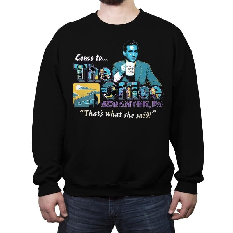 Come to...The Office - Crew Neck Sweatshirt Crew Neck Sweatshirt RIPT Apparel Small / Black