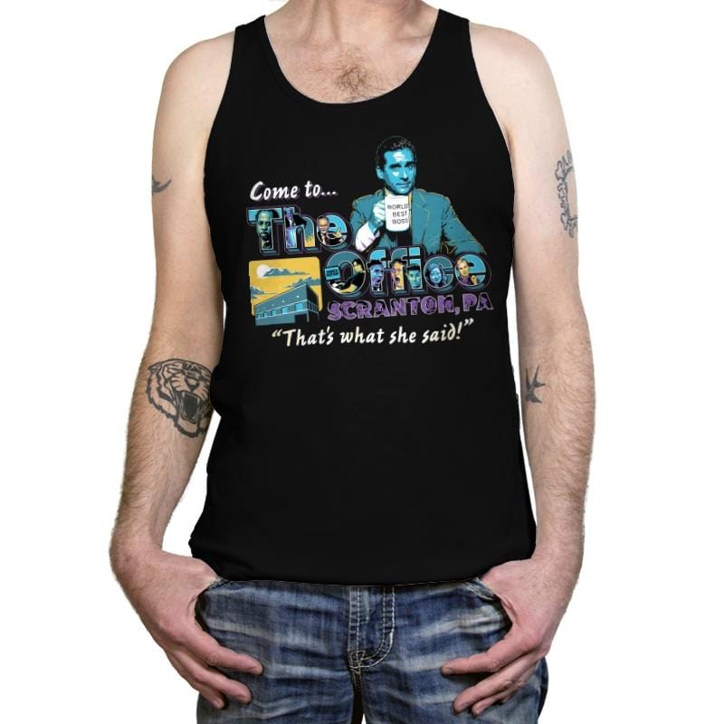 Come to...The Office - Tanktop Tanktop RIPT Apparel X-Small / Black