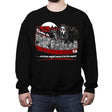 Come to Woodsboro - Crew Neck Sweatshirt Crew Neck Sweatshirt RIPT Apparel Small / Black