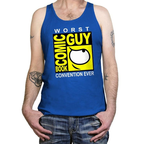 Comic Book Guy - Tanktop Tanktop RIPT Apparel X-Small / True Royal