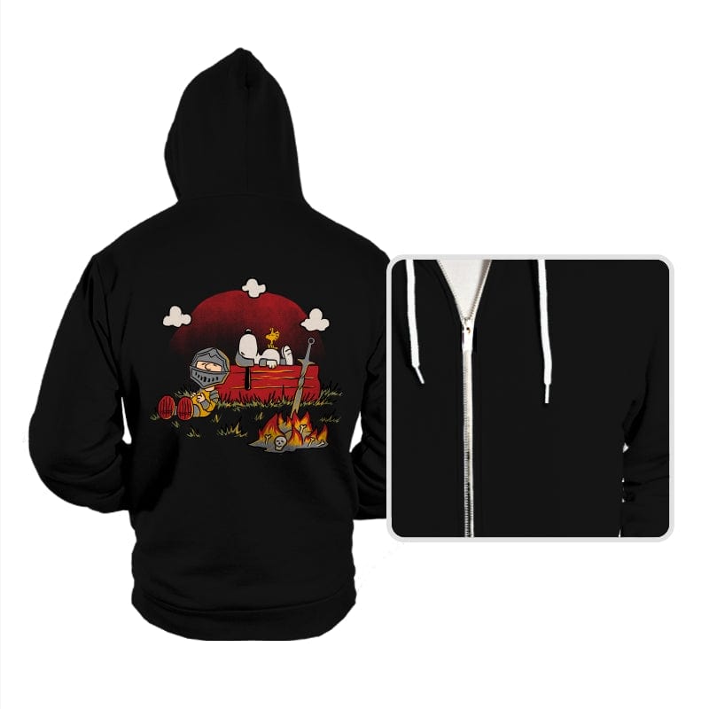 Comic Dog Dark Fantasy Game - Hoodies Hoodies RIPT Apparel Small / Black