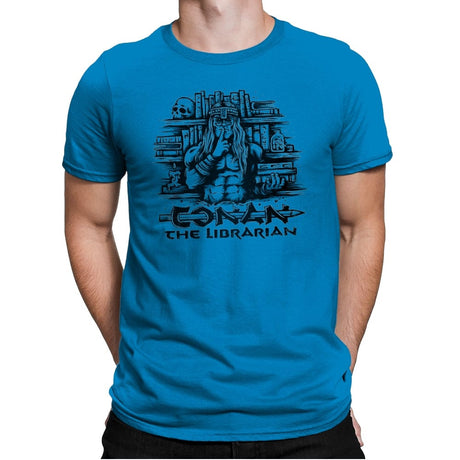 Conan the Librarian - Mens Premium T-Shirts RIPT Apparel Small / Turqouise