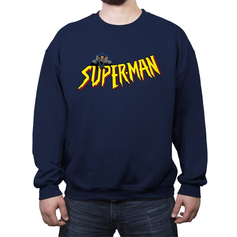 Confused Heroes - Best Seller - Crew Neck Sweatshirt Crew Neck Sweatshirt RIPT Apparel Small / Navy