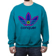 Conquer - Crew Neck Sweatshirt Crew Neck Sweatshirt RIPT Apparel Small / Antique Sapphire