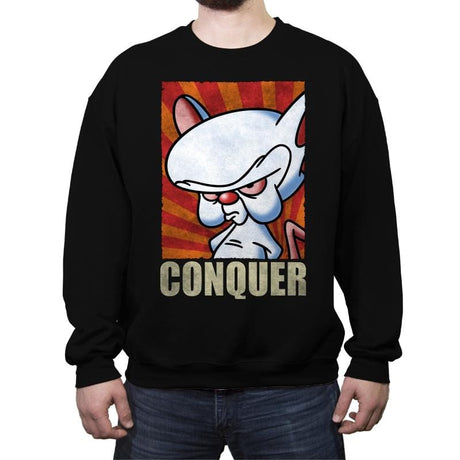 Conquer - Crew Neck Sweatshirt Crew Neck Sweatshirt RIPT Apparel Small / Black