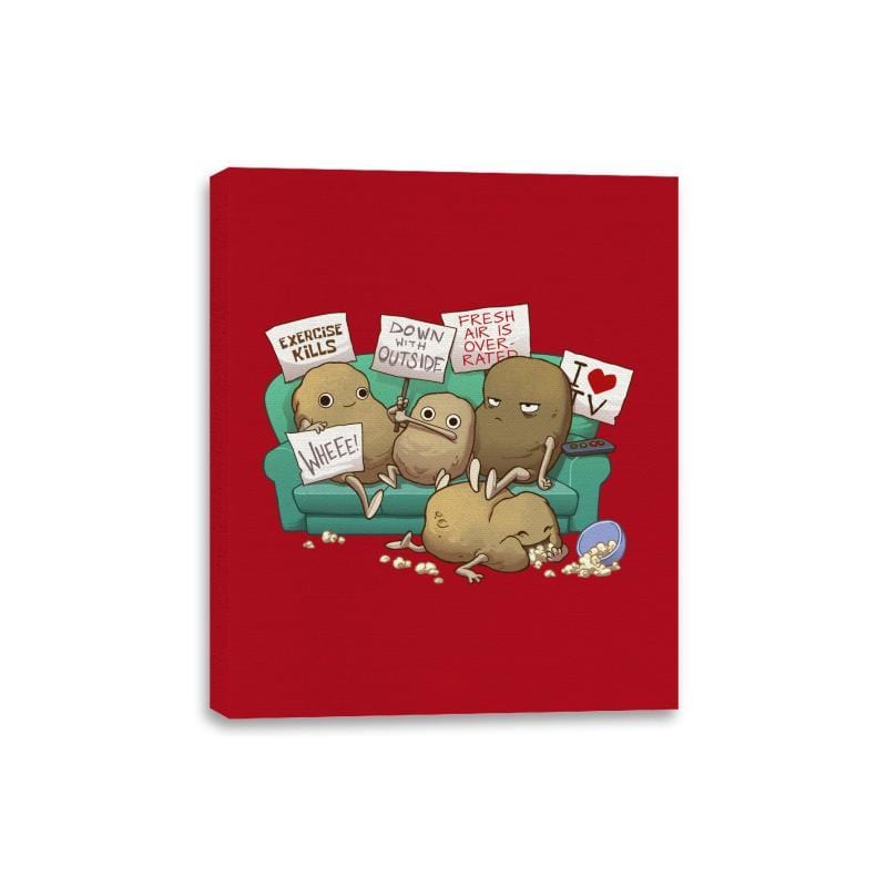 Couch Potato Club - Canvas Wraps Canvas Wraps RIPT Apparel 8x10 / Red