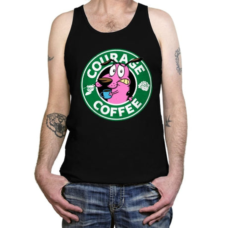 Courage Coffee - Tanktop Tanktop RIPT Apparel X-Small / Black