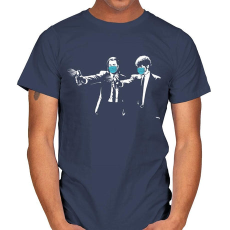 Covid Fiction Spray - Best Seller - Mens T-Shirts RIPT Apparel Small / Navy