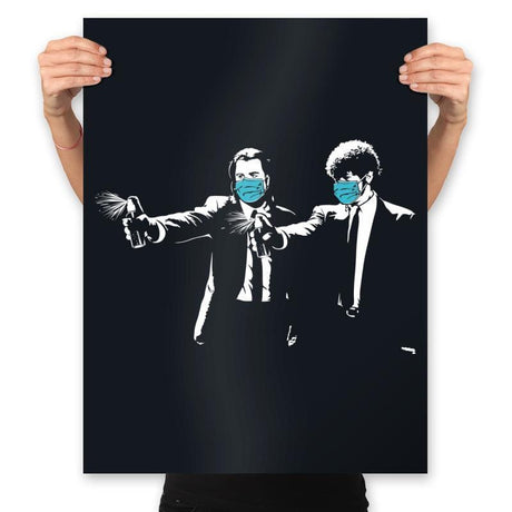 Covid Fiction Spray - Best Seller - Prints Posters RIPT Apparel 18x24 / Black