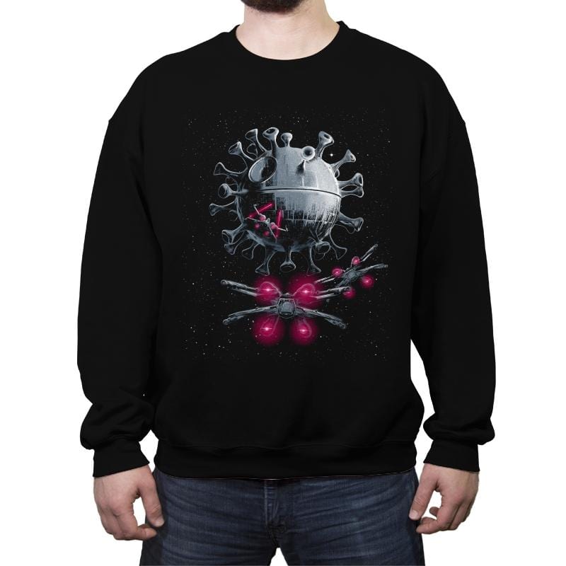 Covid Wars - Crew Neck Sweatshirt Crew Neck Sweatshirt RIPT Apparel Small / Black