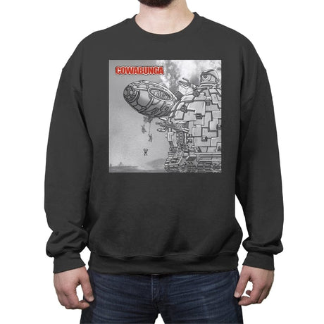 Cowabunga - Crew Neck Sweatshirt Crew Neck Sweatshirt RIPT Apparel Small / Charcoal