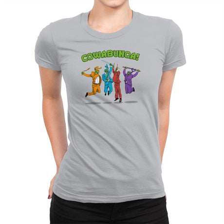 Cowabunga! Exclusive - Womens Premium T-Shirts RIPT Apparel Small / Heather Grey