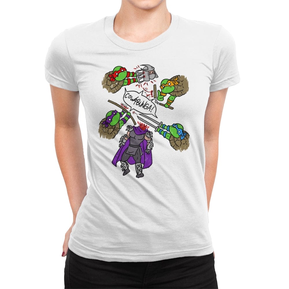 Cowabunga! - Womens Premium T-Shirts RIPT Apparel Small / White