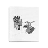 Cowardly Dog - Canvas Wraps Canvas Wraps RIPT Apparel 11x14 / White