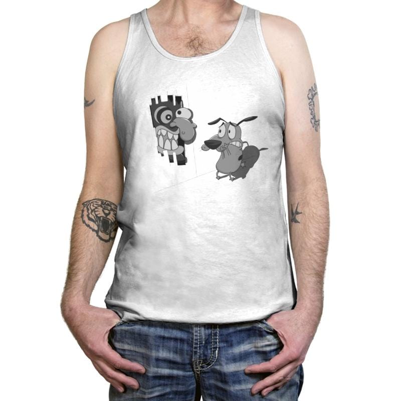 Cowardly Dog - Tanktop Tanktop RIPT Apparel X-Small / White