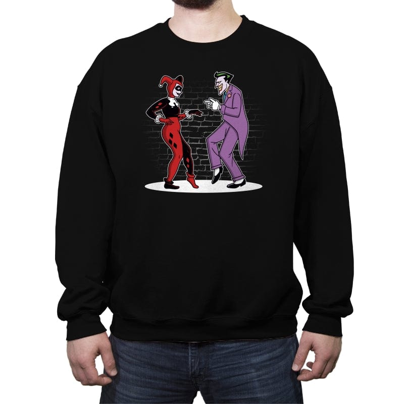 Crazy Fiction - Crew Neck Sweatshirt Crew Neck Sweatshirt RIPT Apparel Small / Black