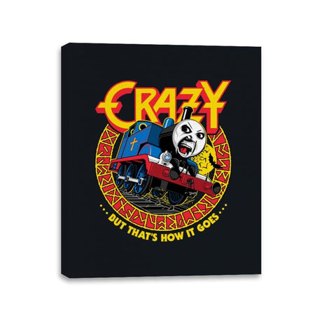 Crazy Train - Anytime - Canvas Wraps Canvas Wraps RIPT Apparel 11x14 / Black