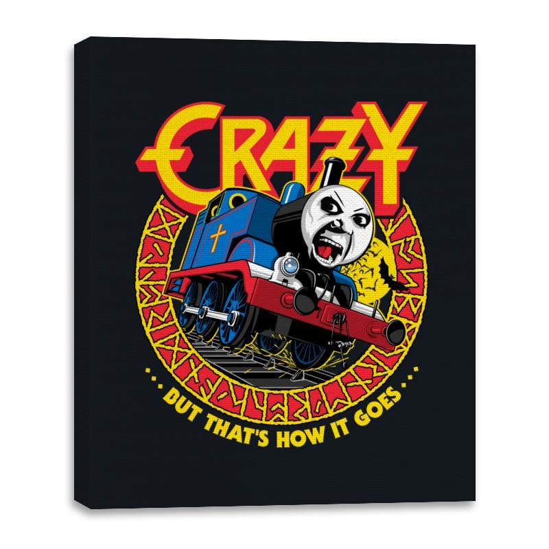 Crazy Train - Anytime - Canvas Wraps Canvas Wraps RIPT Apparel 16x20 / Black