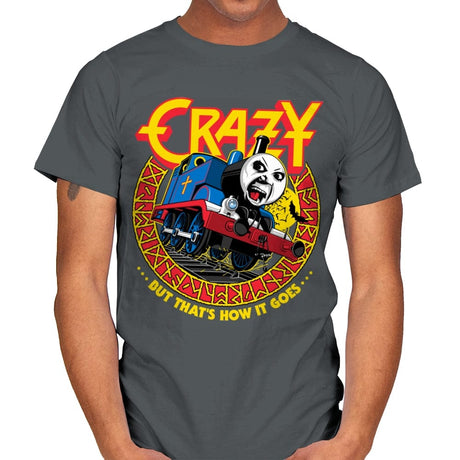 Crazy Train - Anytime - Mens T-Shirts RIPT Apparel Small / Charcoal