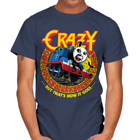 Crazy Train - Anytime - Mens T-Shirts RIPT Apparel Small / Navy