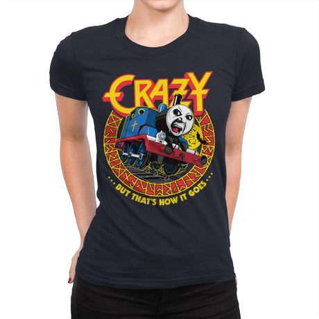 Crazy Train - Anytime - Womens Premium T-Shirts RIPT Apparel Small / Midnight Navy