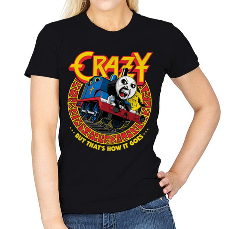 Crazy Train - Anytime - Womens T-Shirts RIPT Apparel Small / Black