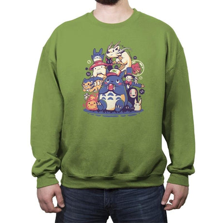 Creatures Spirits and friends - Crew Neck Sweatshirt Crew Neck Sweatshirt RIPT Apparel