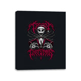 Creepy Christmas Skeleton - Canvas Wraps Canvas Wraps RIPT Apparel 11x14 / Black