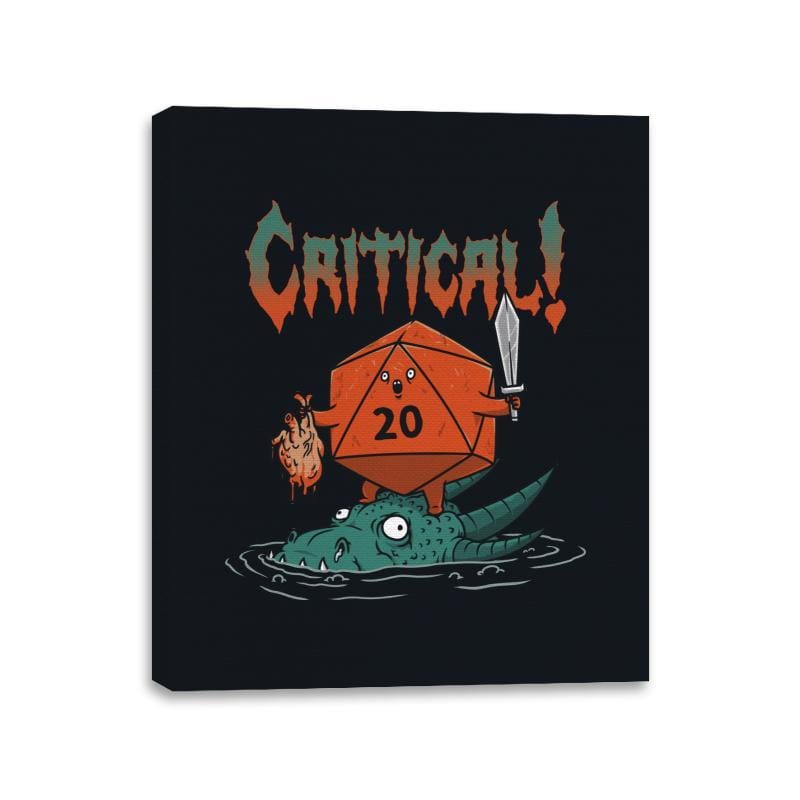 Crit-Death Metal - Canvas Wraps Canvas Wraps RIPT Apparel 11x14 / Black