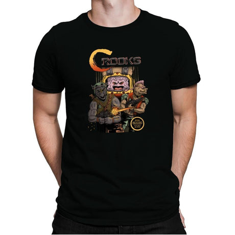 Crooks Exclusive - Mens Premium T-Shirts RIPT Apparel Small / Black