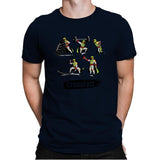 Cross Fett - Mens Premium T-Shirts RIPT Apparel Small / Midnight Navy