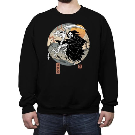 Crossing Death - Crew Neck Sweatshirt Crew Neck Sweatshirt RIPT Apparel Small / Black