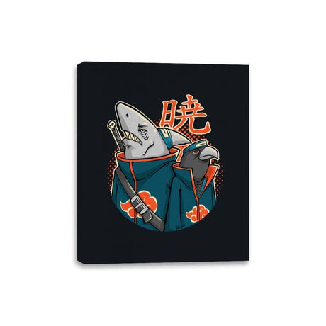 Crow and Shark - Canvas Wraps Canvas Wraps RIPT Apparel 8x10 / Black