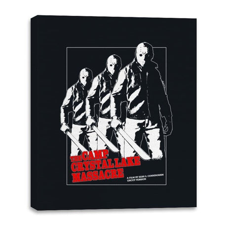 Crystal Lake Massacre - Canvas Wraps Canvas Wraps RIPT Apparel 16x20 / Black