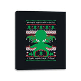 Cthulhu Cultist Christmas - Canvas Wraps Canvas Wraps RIPT Apparel 11x14 / Black