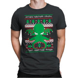 Cthulhu Cultist Christmas - Mens Premium T-Shirts RIPT Apparel Small / Heavy Metal