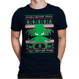 Cthulhu Cultist Christmas - Mens Premium T-Shirts RIPT Apparel Small / Midnight Navy